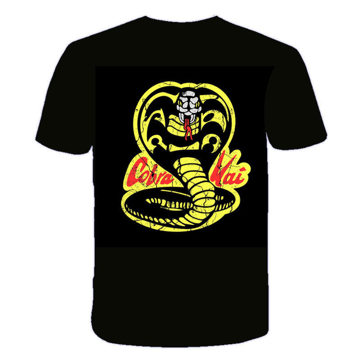 Summer European And American Fashion Retro Cobra Short T Men's 3DT T-shirt