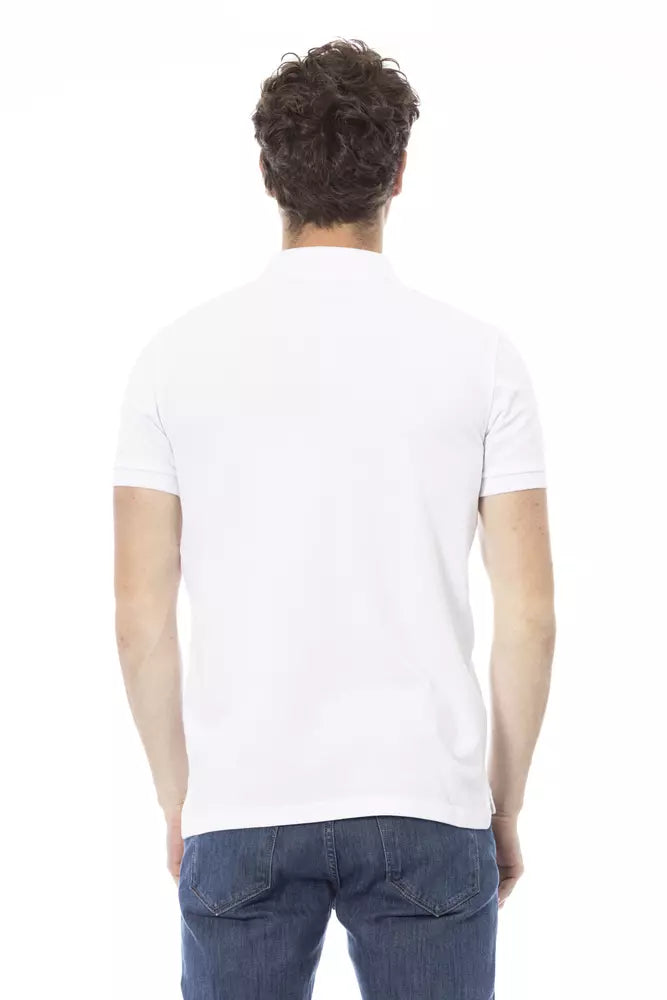 Baldinini Trend White Cotton Men Polo Shirt