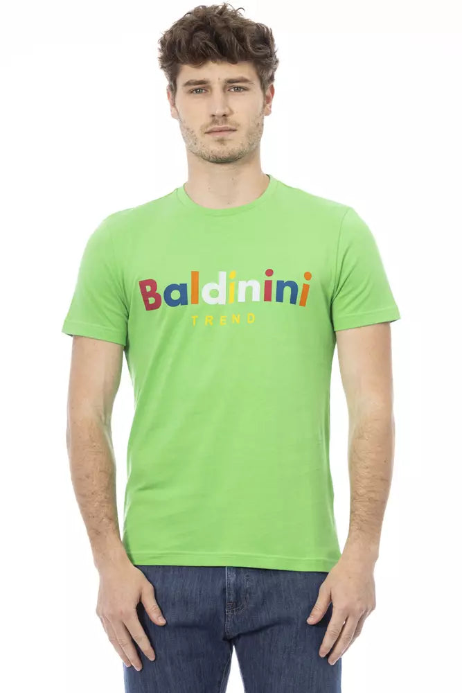 Baldinini Trend Green Cotton Men T-Shirt