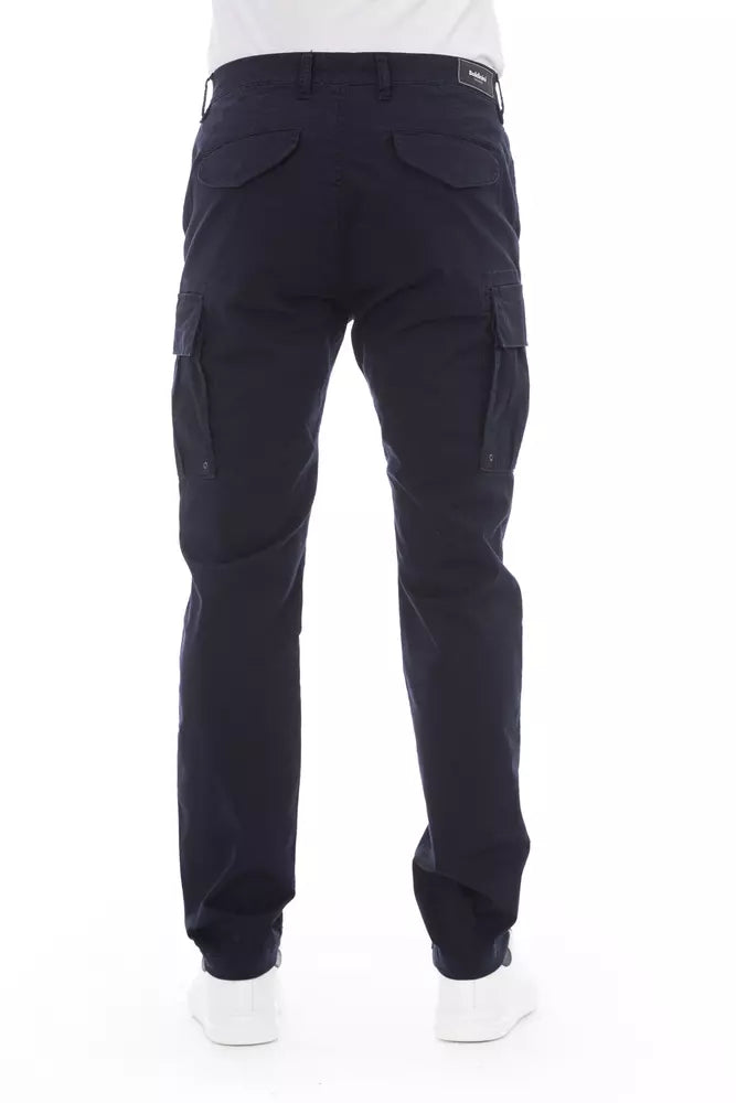 Baldinini Trend Blue Cotton Men's Cargo Trousers