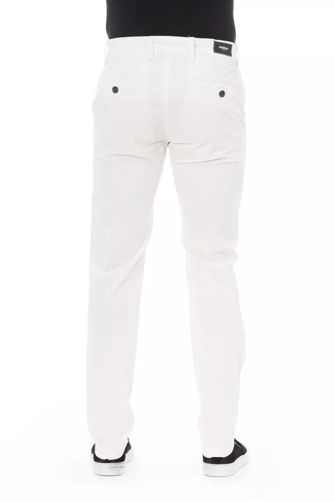 Baldinini Trend White Cotton Men Chino Pants