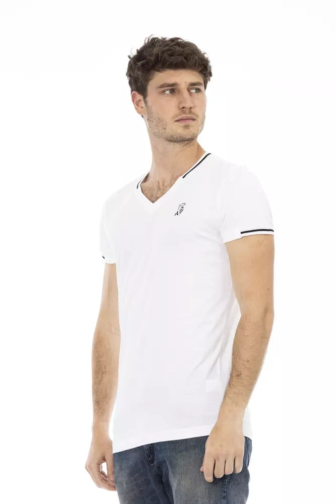 Trussardi Action White Cotton Men T-Shirt