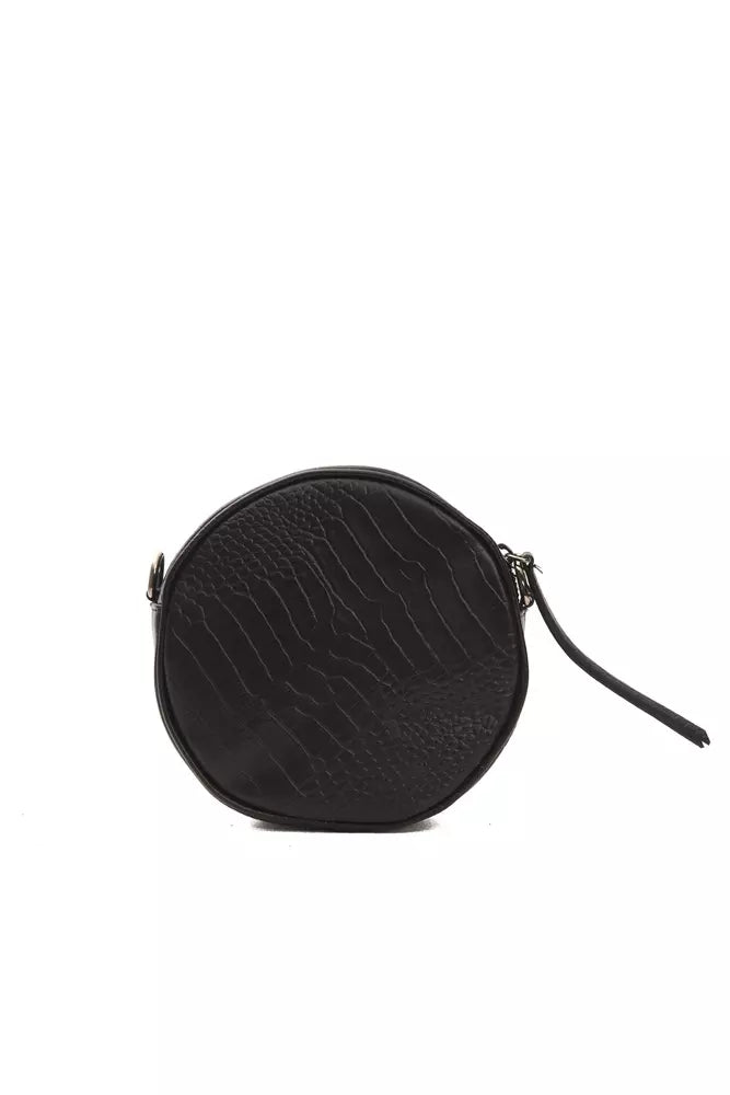 Pompei Donatella Black Leather Women Crossbody Bag