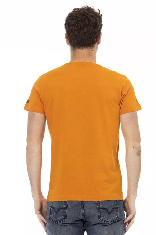 Trussardi Action Orange Cotton Men T-Shirt