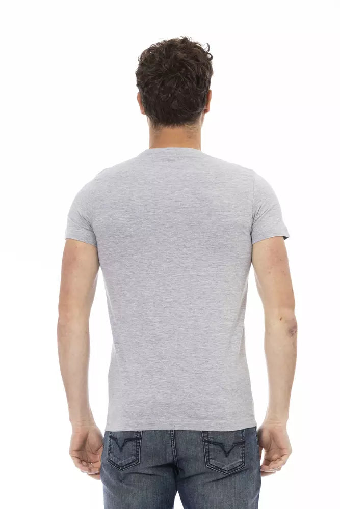 Trussardi Action Gray Cotton Men T-Shirt