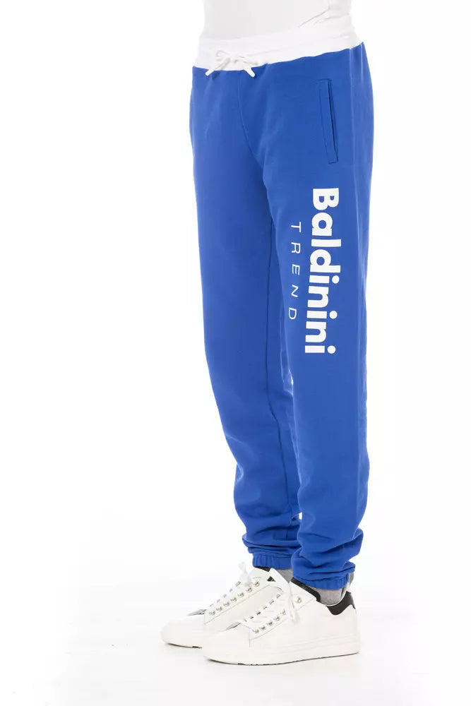 Baldinini Trend Blue Cotton Men Pants