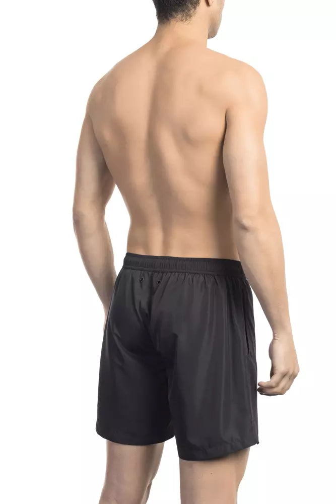 Bikkembergs Black Polyester Men Swim Shorts