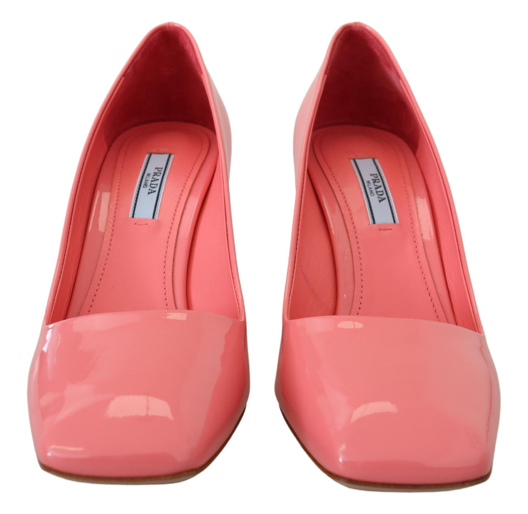 Prada Elegant Square Toe Pink Heels