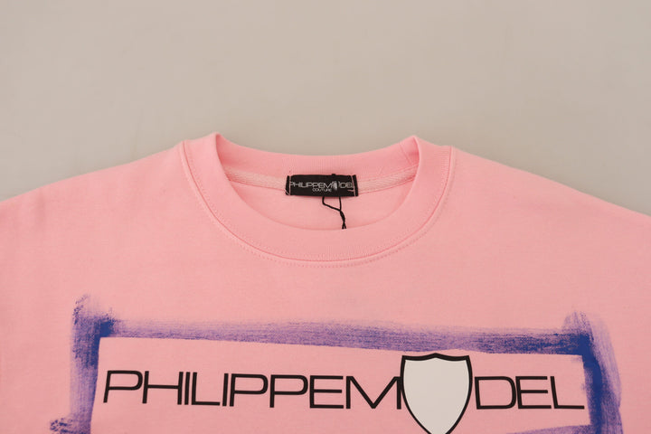 Philippe Model Elegant Pink Long Sleeve Pullover Sweater