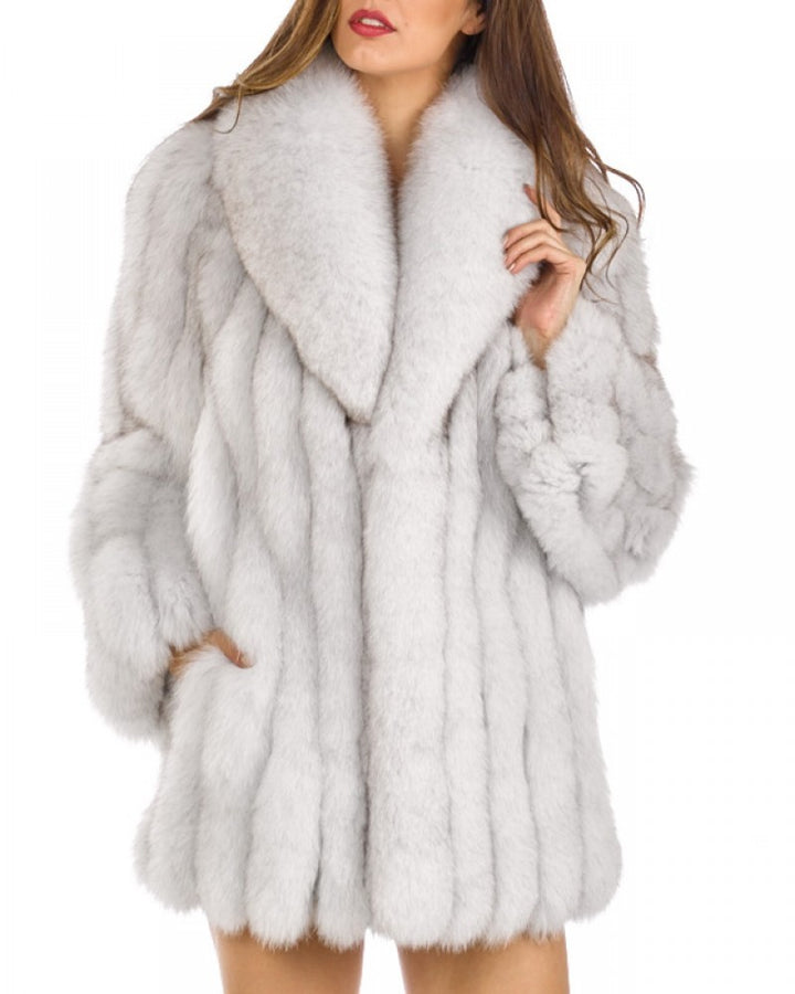 Faux fur coat female