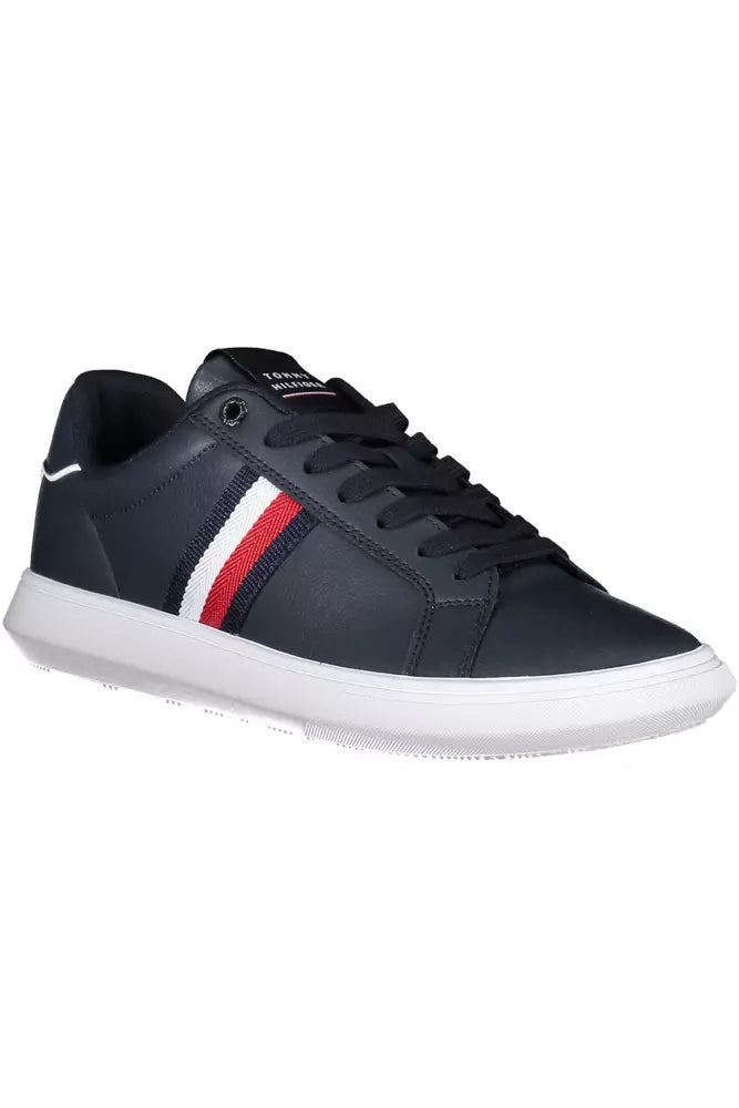 Tommy Hilfiger Blue Leather Men Sneaker