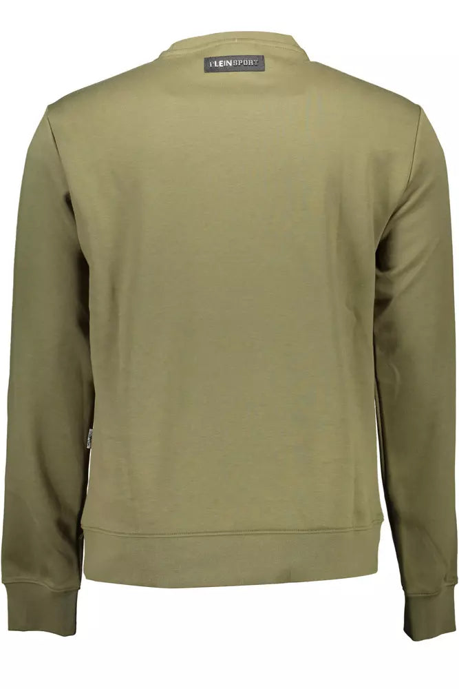 Plein Sport Green Cotton Men Sweater