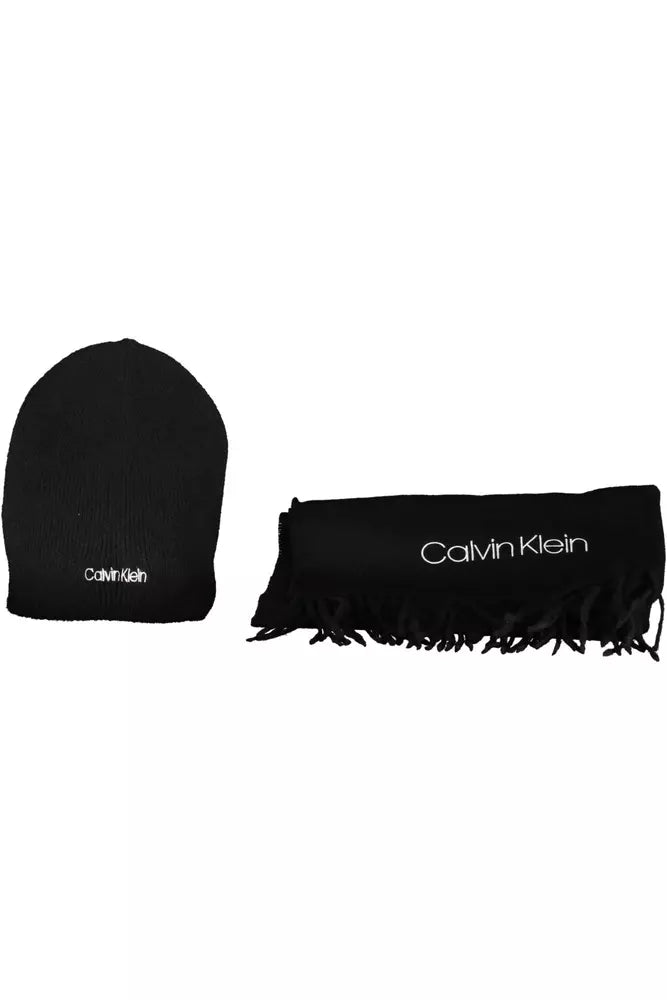 Calvin Klein Black Acrylic Men Scarf