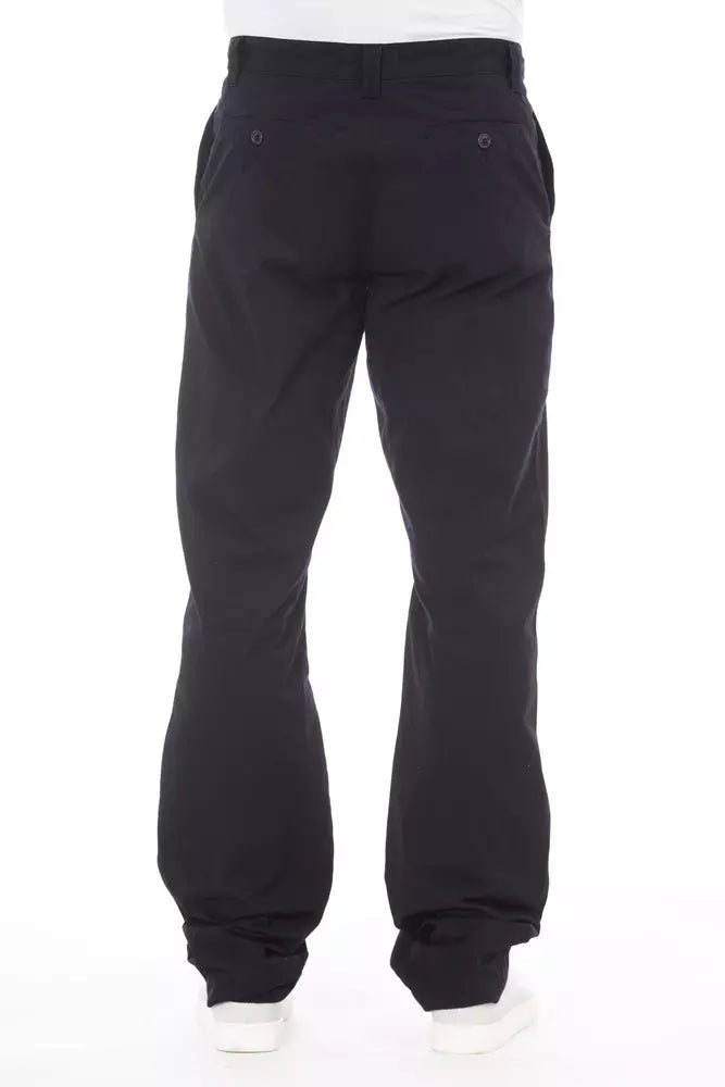 Alpha Studio Blue Cotton Men Pants