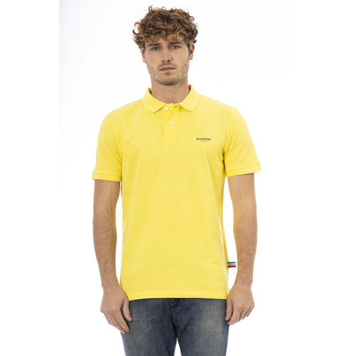 Baldinini Trend Yellow Cotton Men Polo