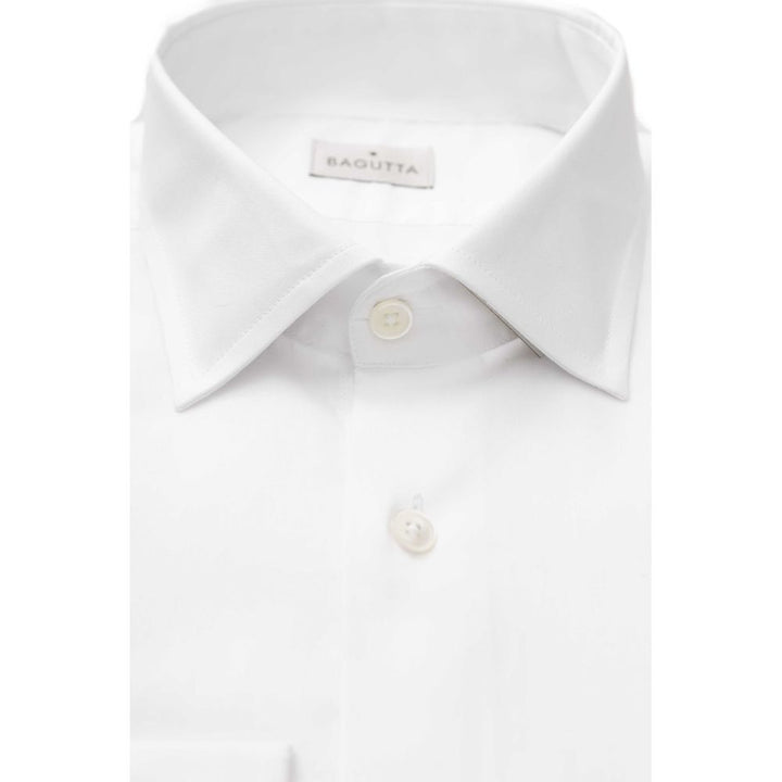 Bagutta White Cotton Men Shirt