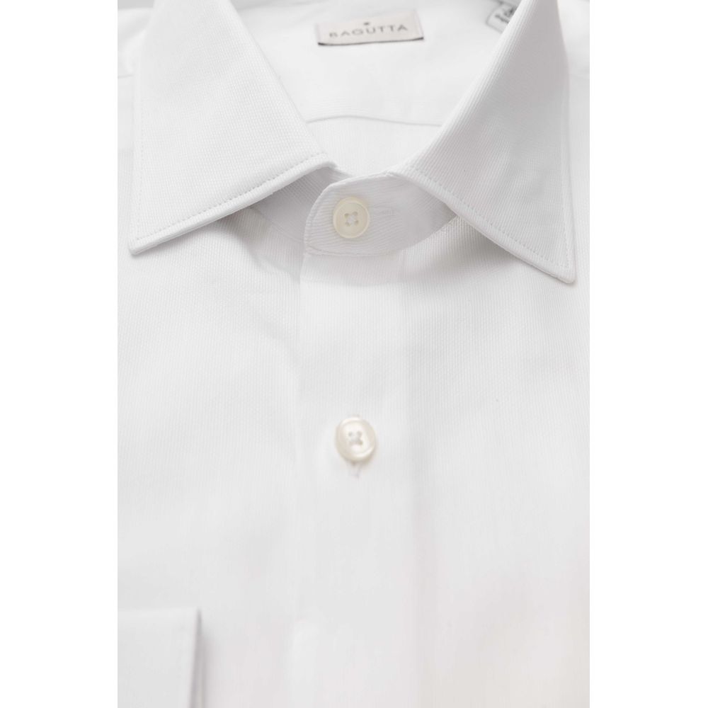 Bagutta White Cotton Men Shirt