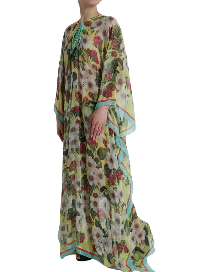 Dolce & Gabbana Elegant Floral Silk Maxi Dress