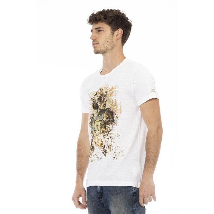 Trussardi Action White Cotton Men T-Shirt