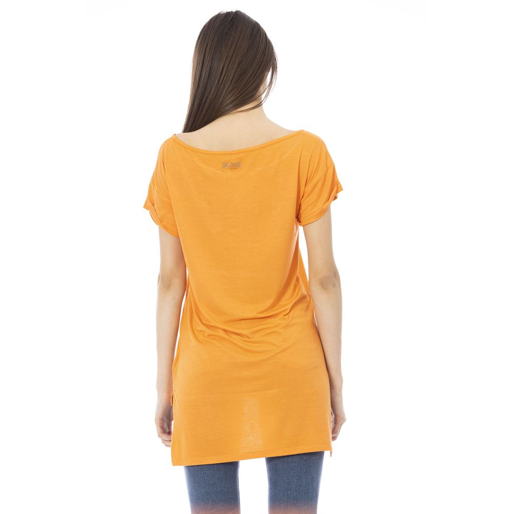 Just Cavalli Orange Cotton Women T-Shirt