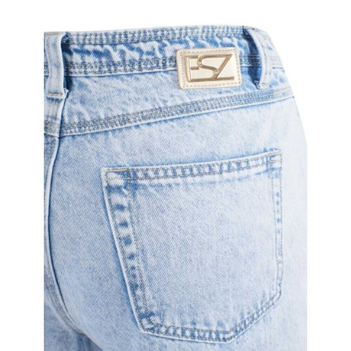 Yes Zee Light Blue Cotton Women High-Waisted Jeans