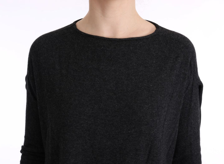 Costume National Elegant Gray Crewneck Sweater