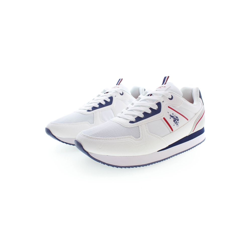 U.S. POLO ASSN. White Polyester Men Sneaker