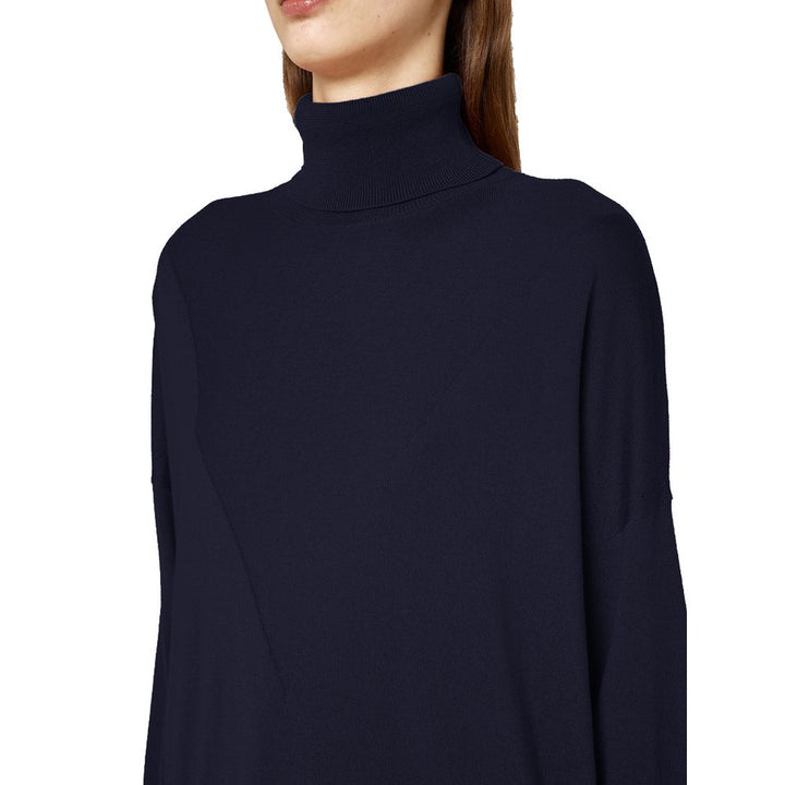 Alpha Studio Blue Silk Sweater