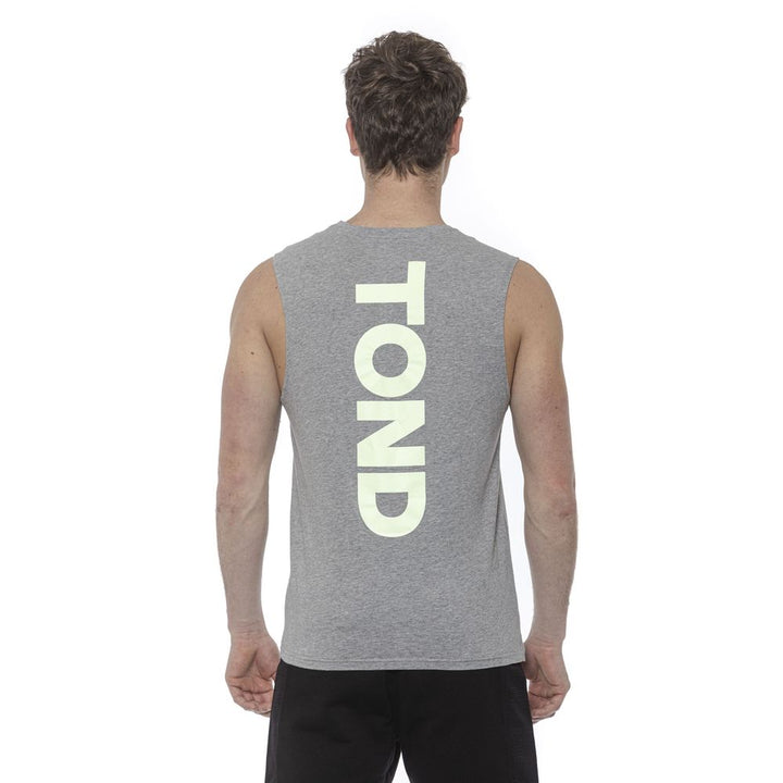 Tond Gray Cotton Men Tank Top