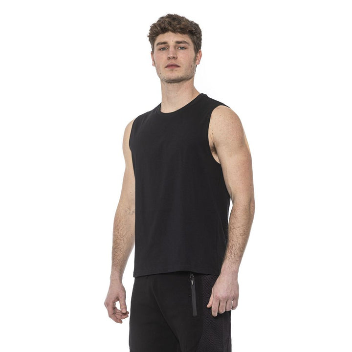 Tond Black Cotton Men Tank Top