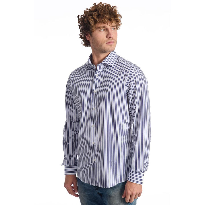 Baldinini Trend Light Blue Cotton Men Shirt