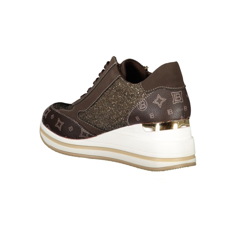 Laura Biagiotti Brown Polyester Sneaker