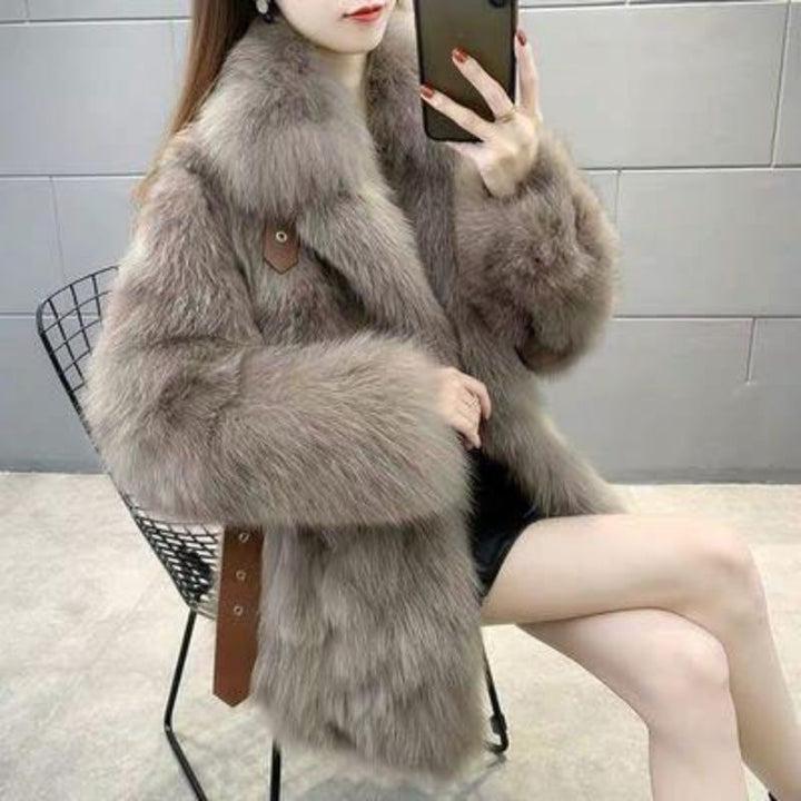 Women's Faux Fox Fur Fur Winter Coat