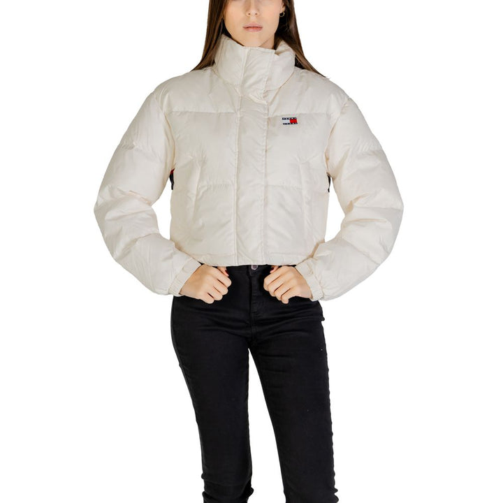 Tommy Hilfiger Jeans Cream Recycled Polyester Jackets & Coat