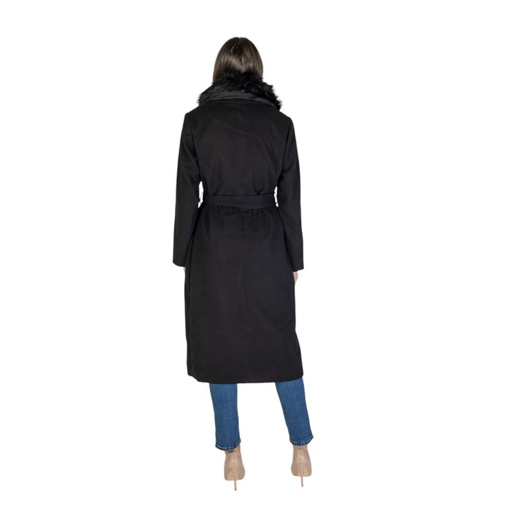 Vila Clothes Black Polyester Jackets & Coat