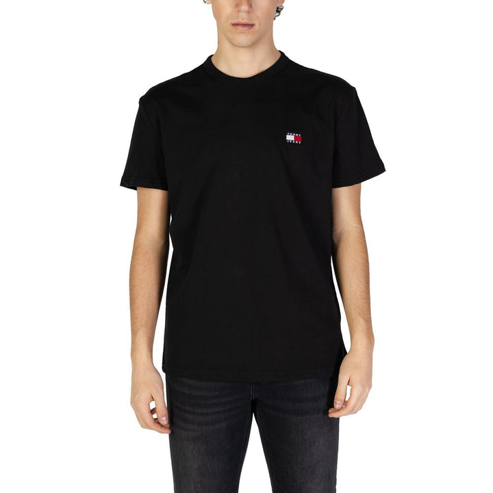 Tommy Hilfiger Jeans Black Cotton Rigenerato T-Shirt