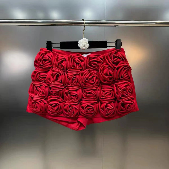 Women's Three-dimensional Flower Decoration Skirt