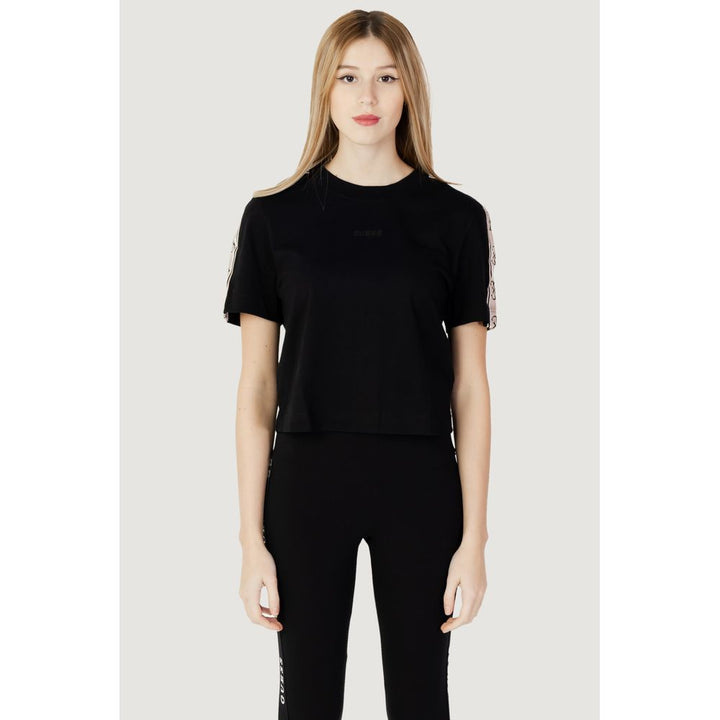 Guess Active Black Cotton Tops & T-Shirt