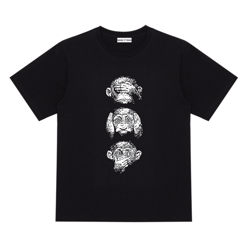 Harajuku Monkey T-Shirt - Cartoon Graphic Tee - Shop Swazeyfit