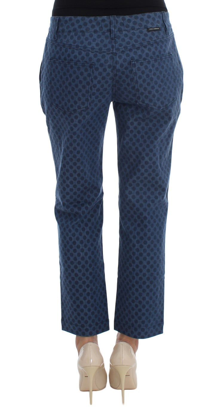 Dolce & Gabbana Polka Dotted Capri Stretch Jeans