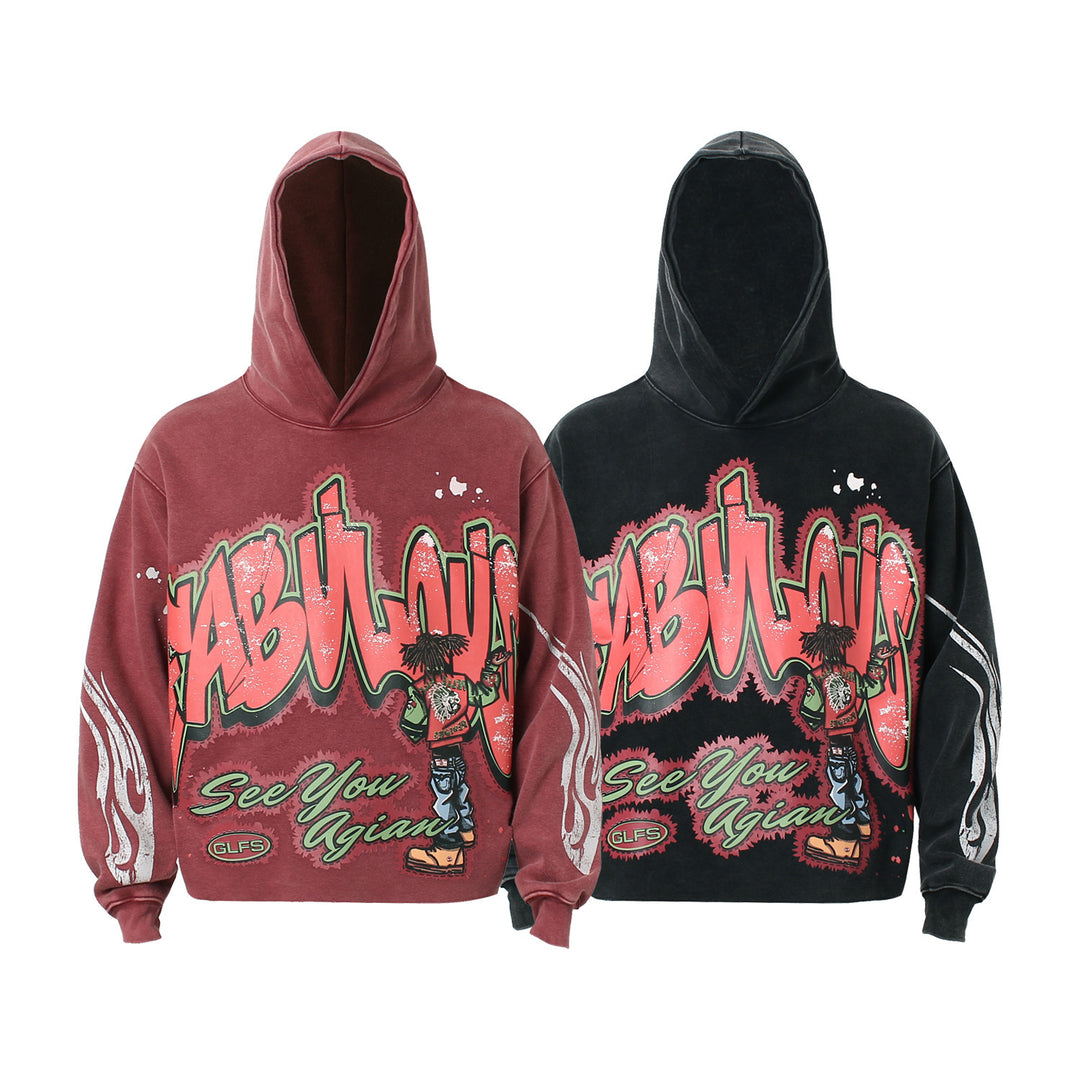 Water Printed Hoodie - American Street Fashion - Shop Swazeyfit