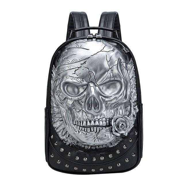 Trendy School Backpack - Skull Punk Bag - Shop Swazeyfit