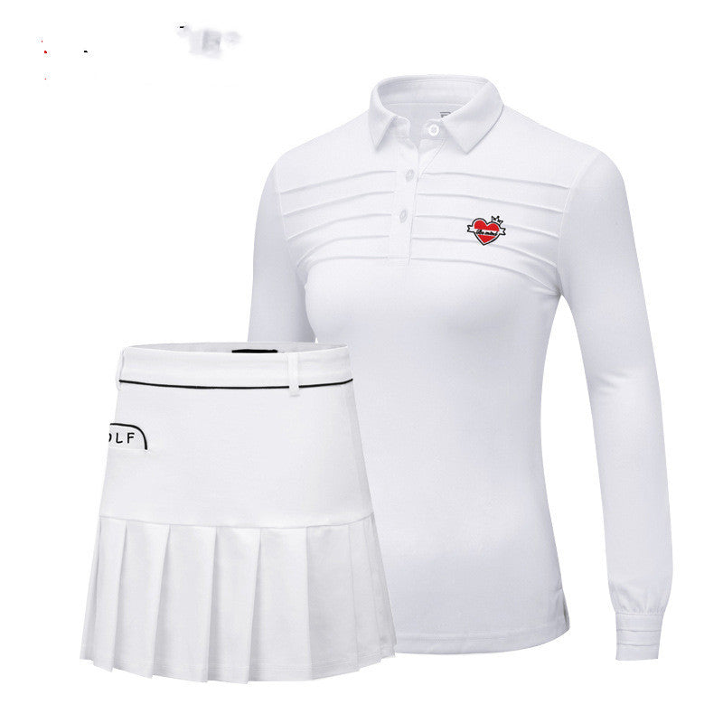 Pgm Golf Women Clothing Set Ladies Golf Tennis Suit Long Sleeved