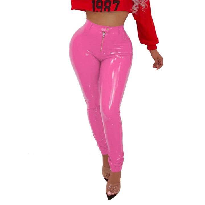 High Elasticity Pants - Velvet Pu Leather - Shop Swazeyfit