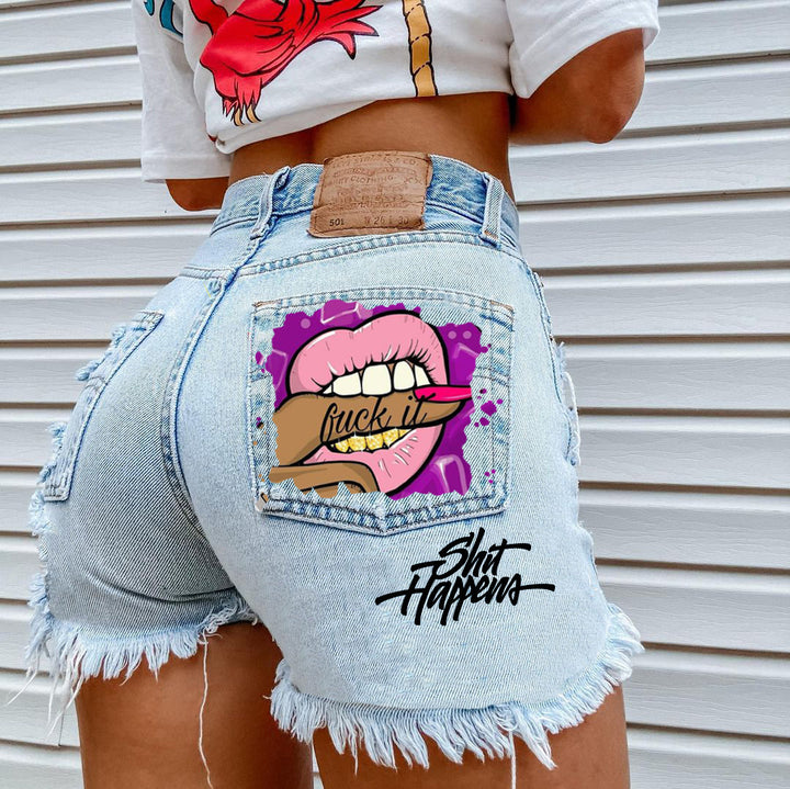 Women's Fashion Ripped Denim Shorts