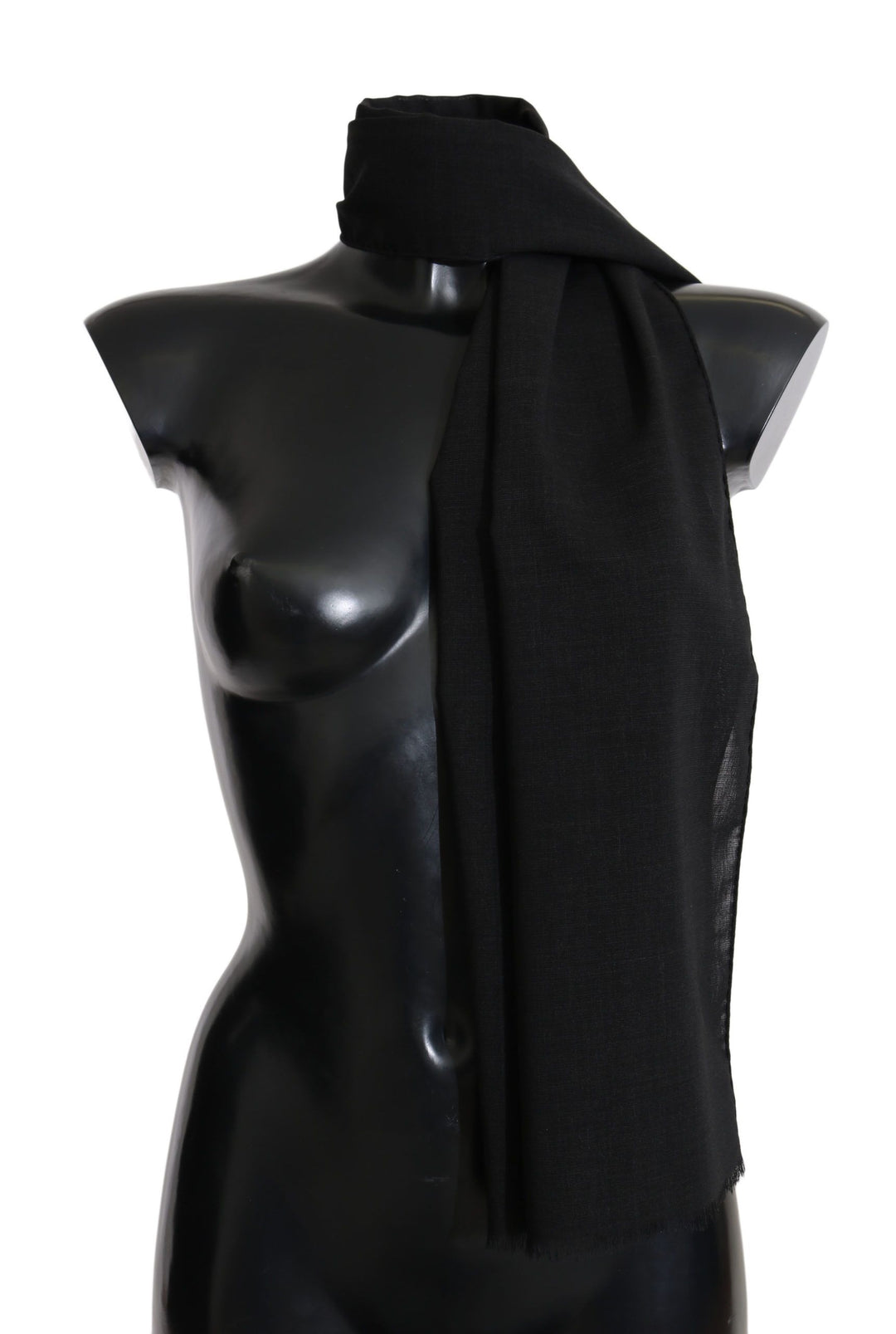 Dolce & Gabbana Elegant Black Wool Blend Scarf