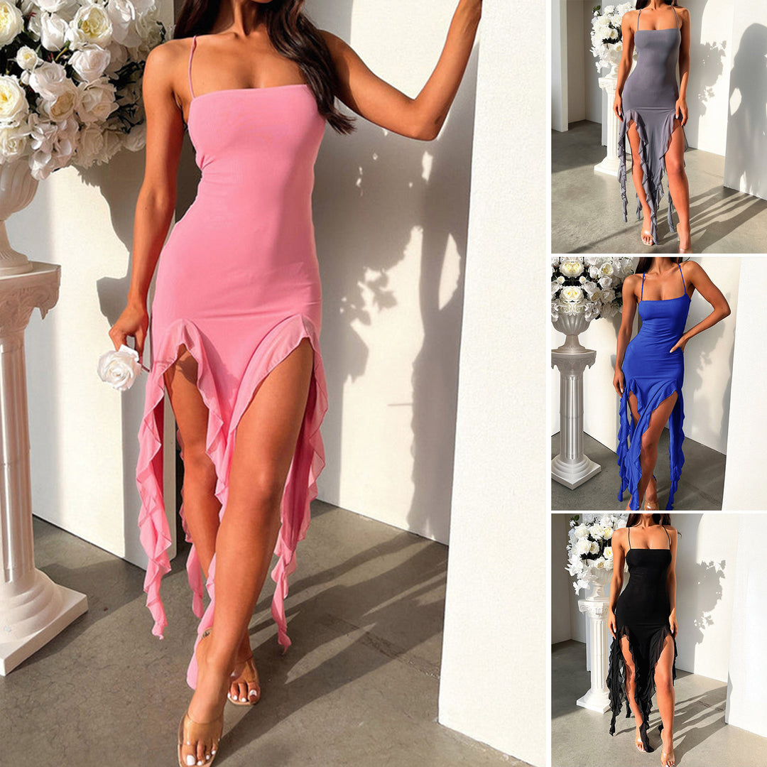 Sexy Suspender Dress - Ruffle Design Dress - Shop Swazeyfit