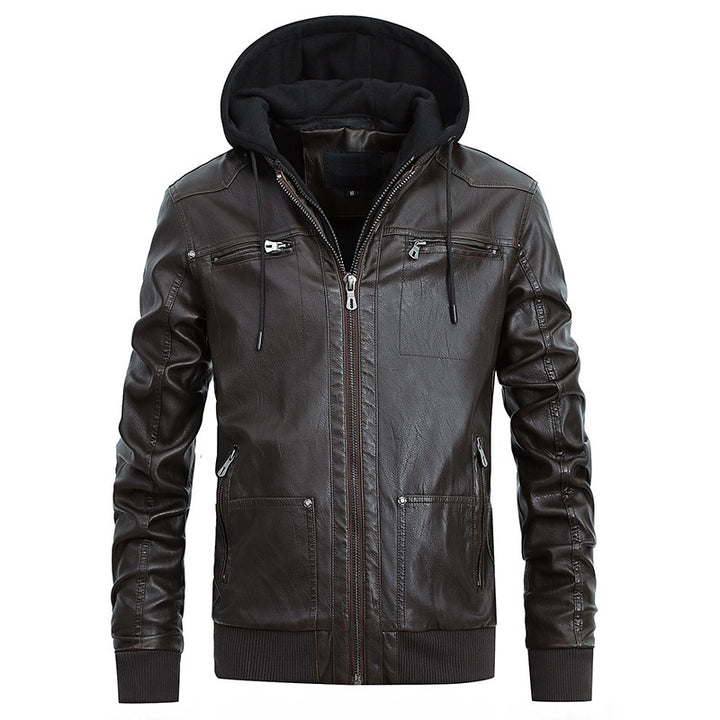 Detachable Hood Jacket - Velvet Leather Jacket - Shop Swazeyfit