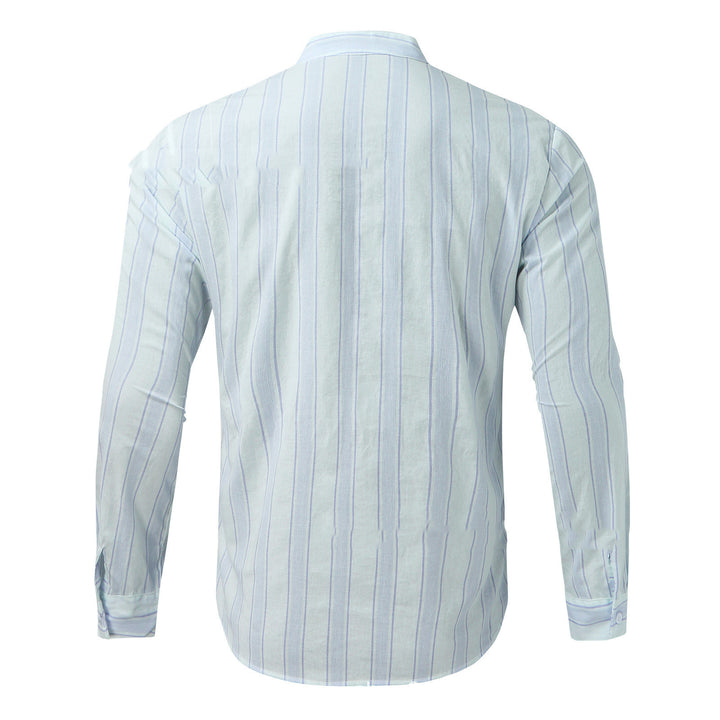 Men's Striped Shirt - Long Sleeve Collar Shirt - Shop Swazeyfit