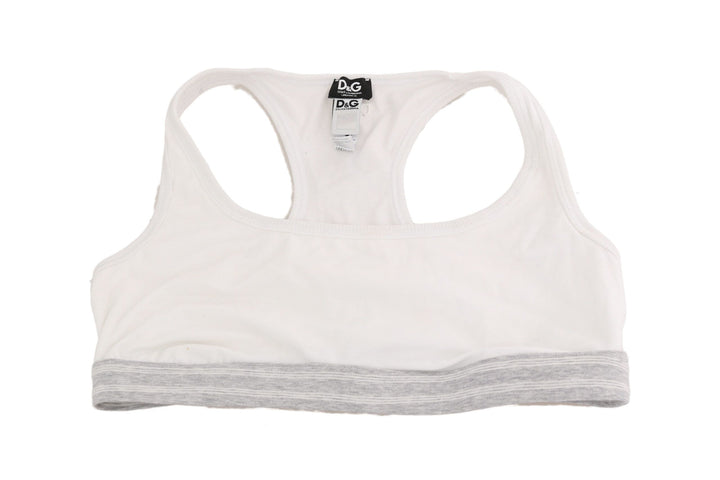 Dolce & Gabbana Elegant White Stretch Sport Bra